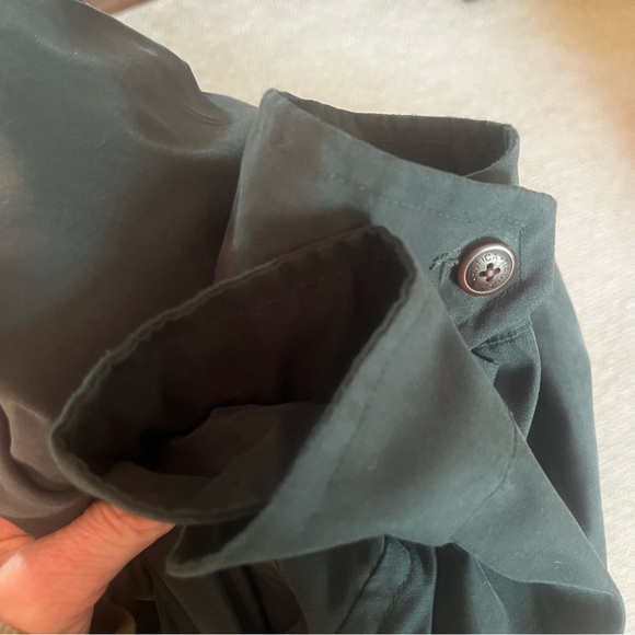 Nautica Men's XL Green Full Zip Jacket with button cuffs and plaid inside - Picture 14 of 14